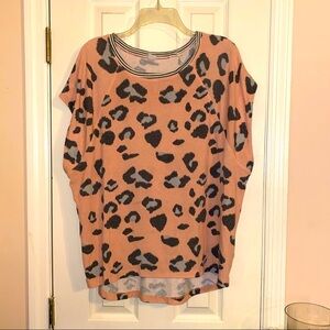 SMALL Pink Animal Print Top